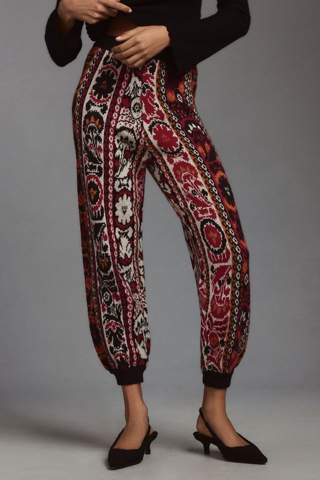 Farm Rio Winter Stripes Knit Joggers | Anthropologie