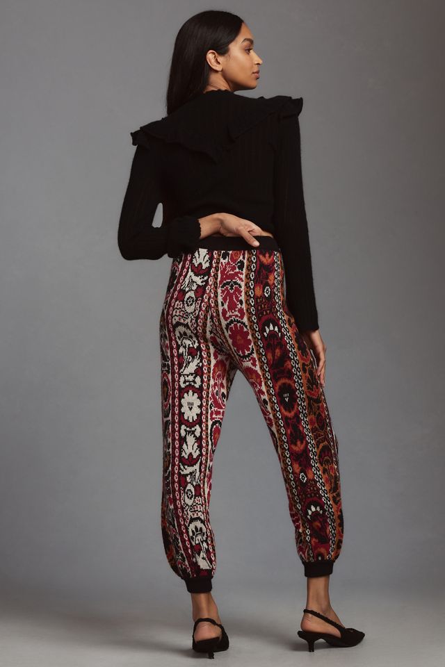 Farm Rio Winter Stripes Knit Joggers | Anthropologie