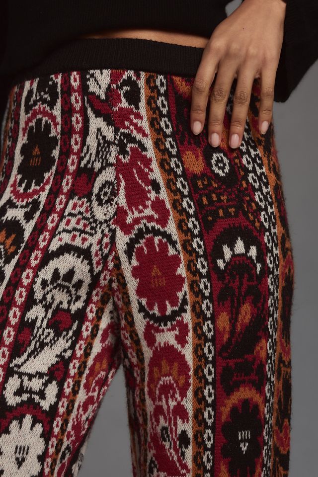 Farm Rio Winter Stripes Knit Joggers | Anthropologie