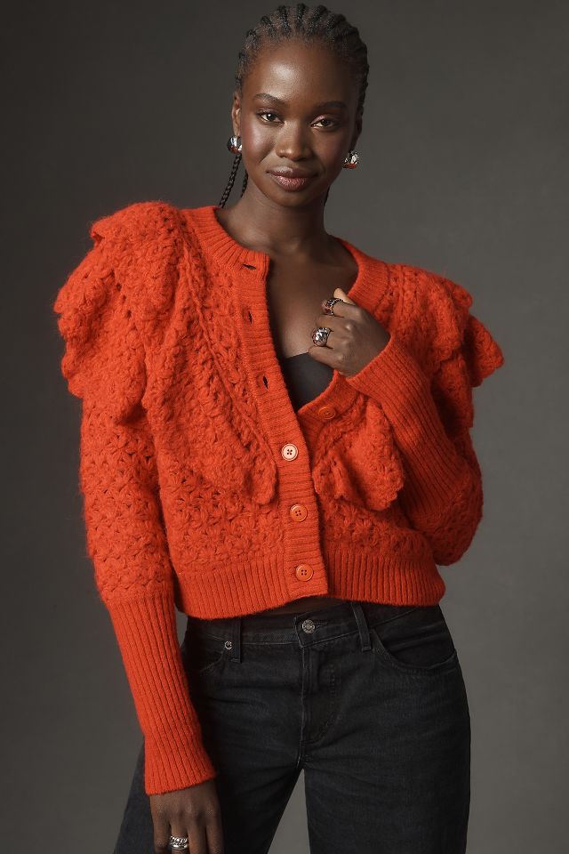 Farm Rio Textured Knit Cardigan Sweater