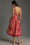 red palermo sleeveless midi dress Farm Rio Red Palermo Sleeveless Midi Dress