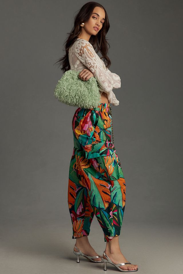 Farm Rio Banana Foliage Cargo Pants | Anthropologie