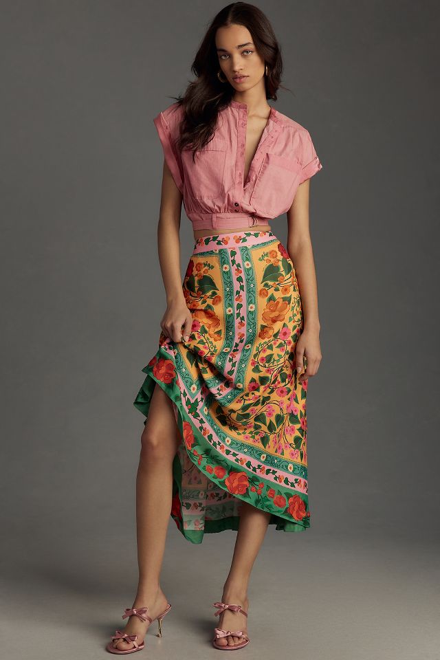 Silk heart clearance skirt