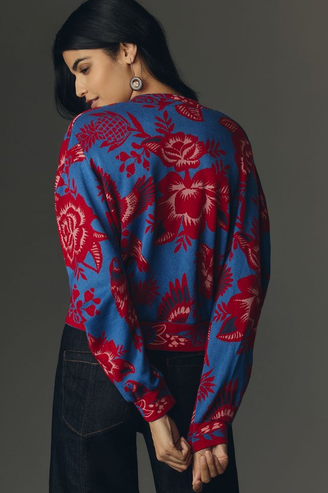Farm Rio Lace Garden Knit Cardigan Sweater #2