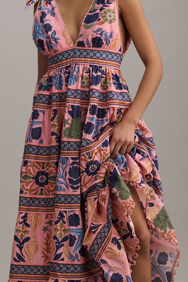 Farm Rio Seashell Tapestry Sleeveless Midi Dress #3