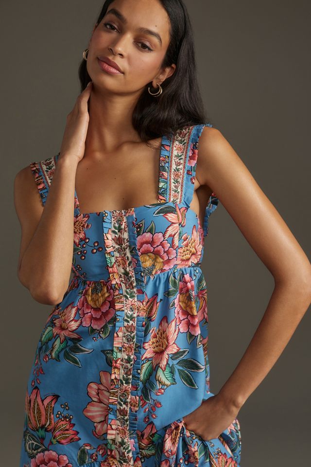 Farm Rio Wonderful Bouquet Sleeveless Midi Dress #1