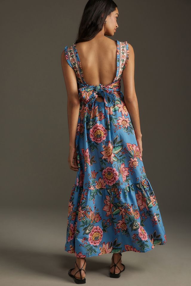Farm Rio Wonderful Bouquet Sleeveless Midi Dress #2