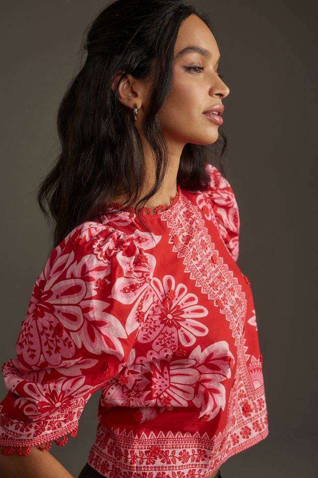 Farm Rio Flora Tapestry Blouse #3