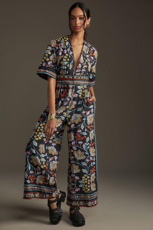 Farm Rio Flowery Jumpsuit | Anthropologie