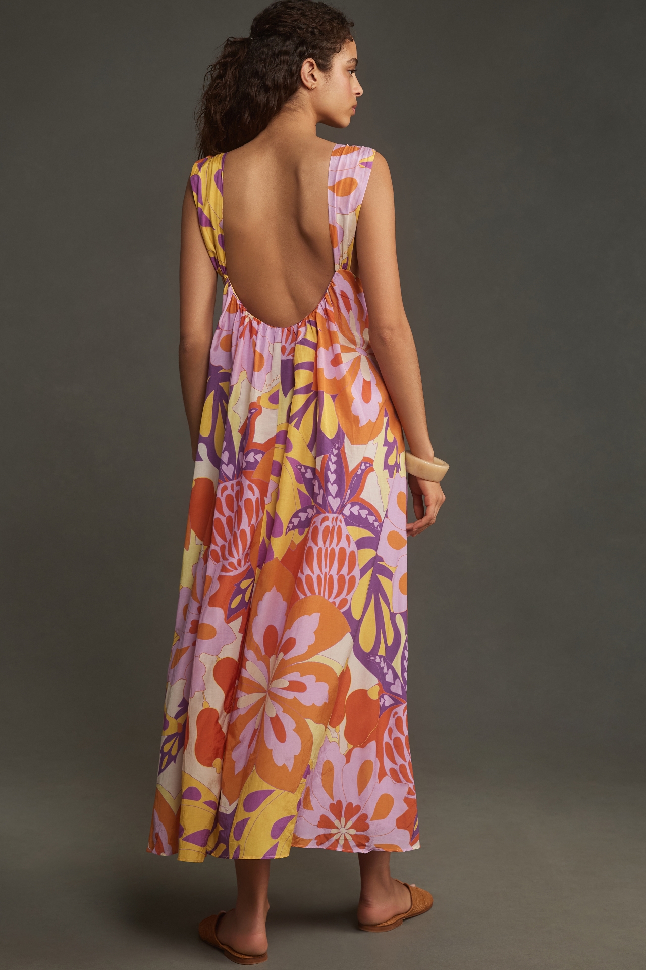 Farm Rio Lee Floral Sleeveless Maxi Dress