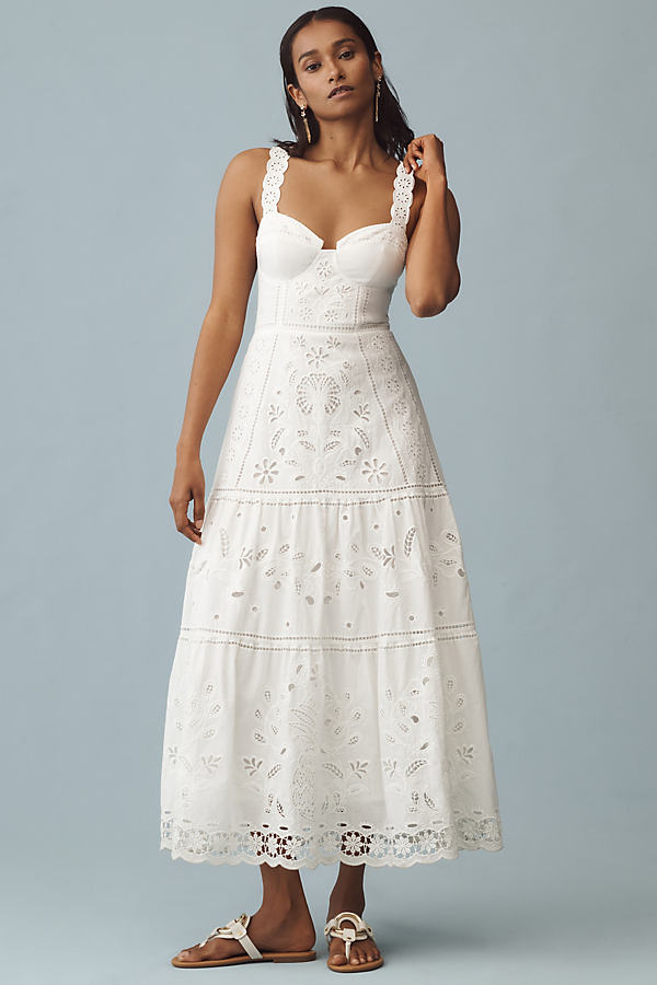 Shop Farm Rio Sleeveless Midi Dress In White