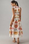 Farm Rio Floral V-Neck Sleeveless Linen Maxi Dress | Anthropologie
