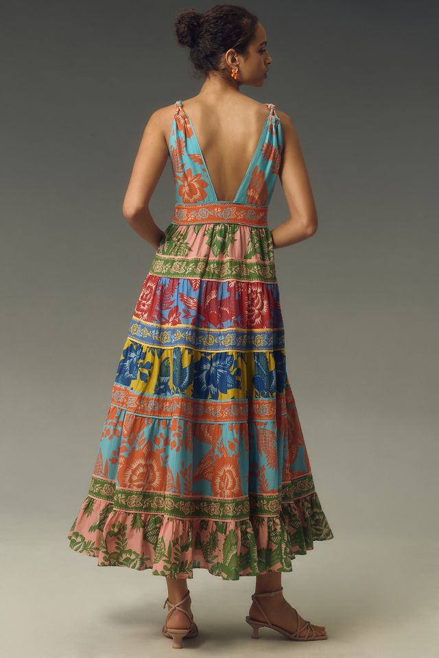 Farm Rio Garden Mix Midi Dress #1