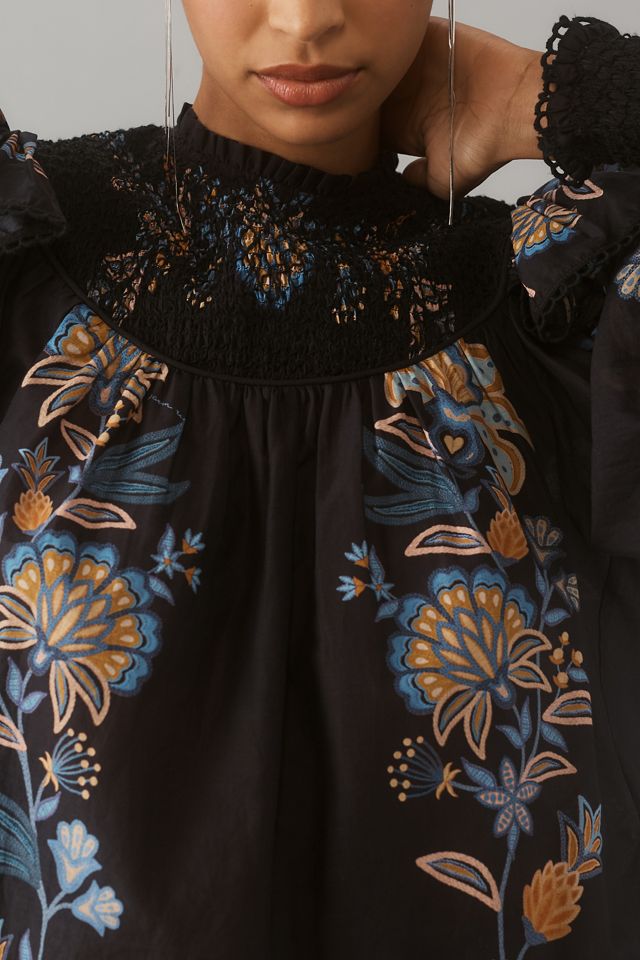 Farm Rio Stitched Garden Blouse #2