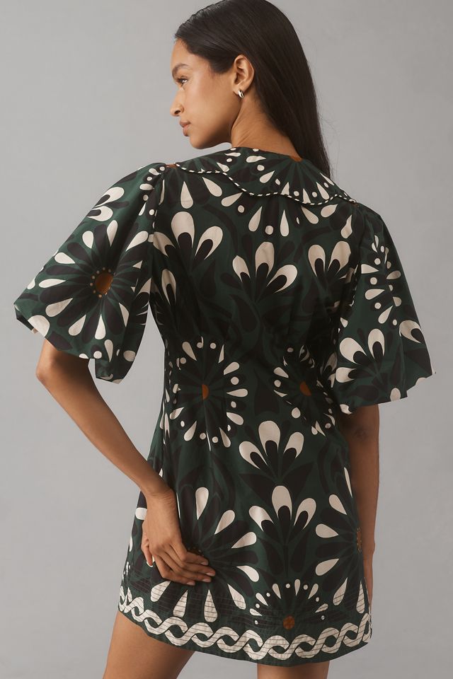 Farm Rio Ainika Flowers Short-Sleeve Mini Dress | Anthropologie