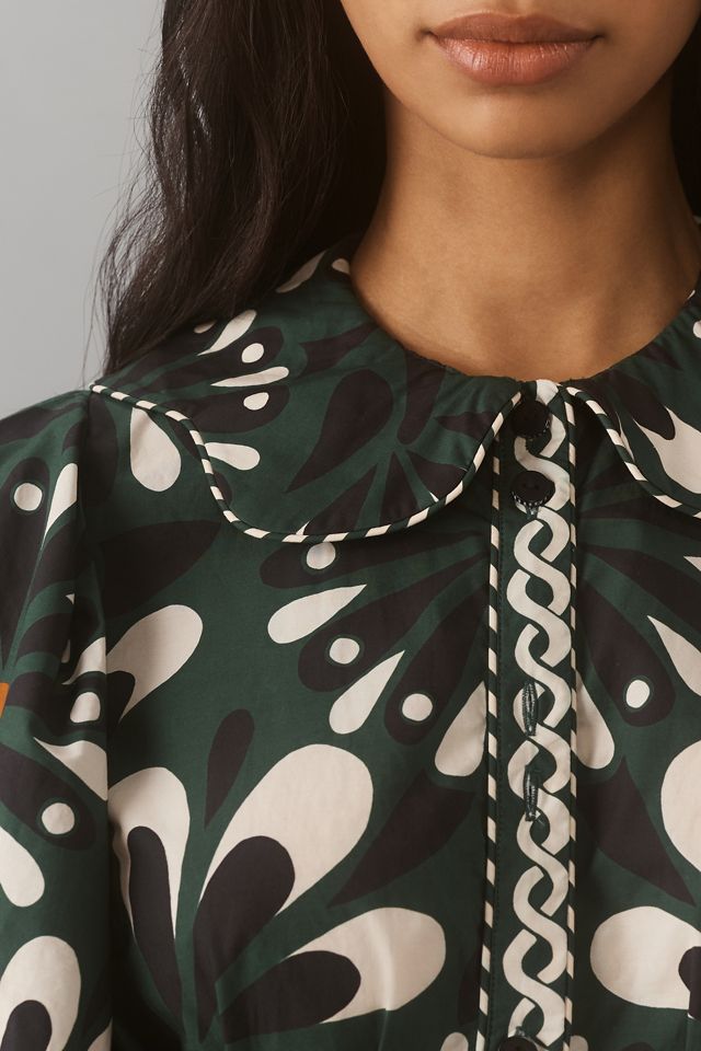 Farm Rio Ainika Flowers Short-Sleeve Mini Dress | Anthropologie