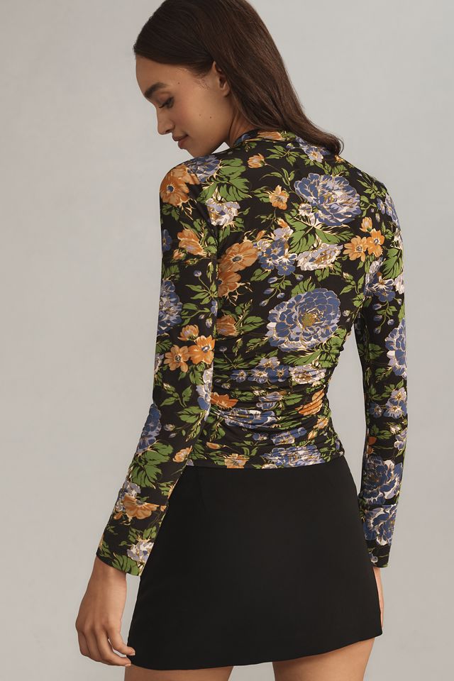 Farm Rio Capri Floral Mock-Neck Top #1