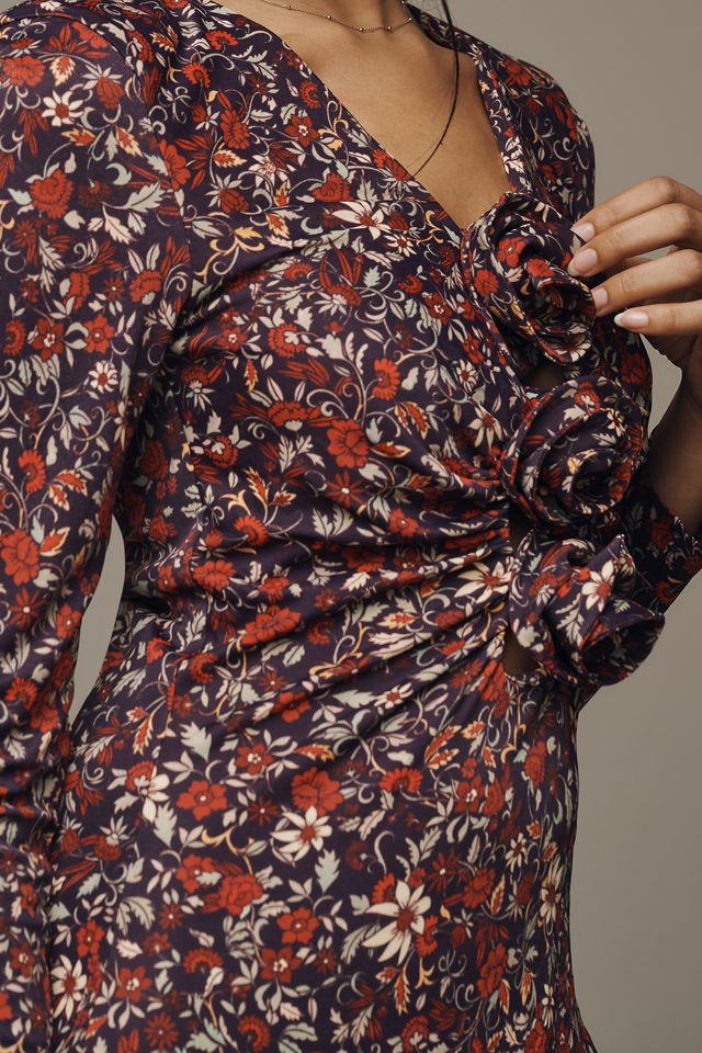 Farm Rio Chelsea Garden Long-Sleeve Deep-V Maxi Dress #1