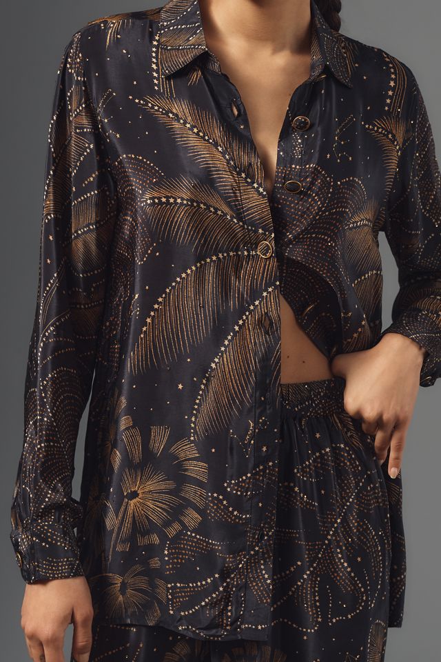 Farm Rio Golden Foliage Buttondown Shirt #3