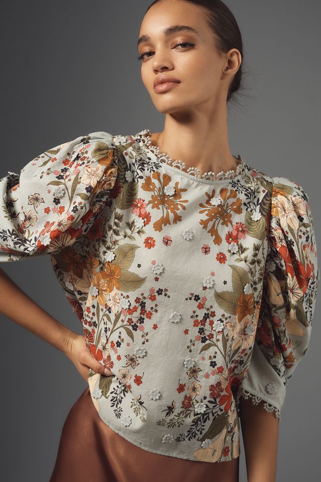 Farm Rio Flowing Beauty Knit Blouse #2