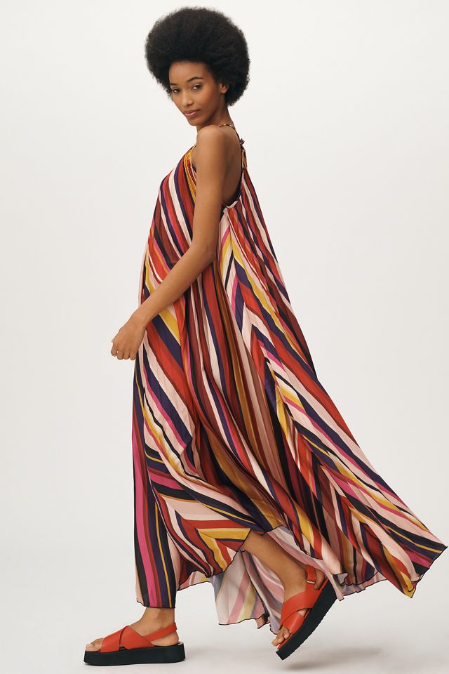 Farm Rio Sleeveless Pleated Midi Dress #3