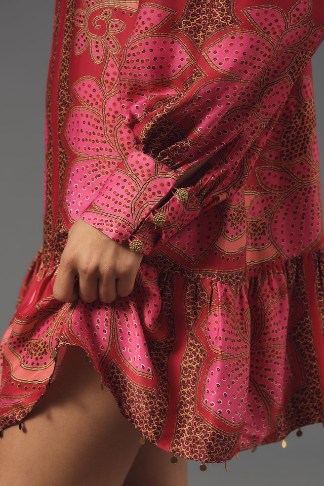 Farm Rio Floral Glam Scarf Mini Dress #2