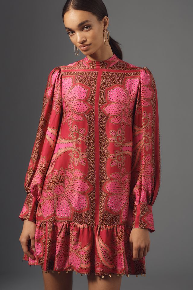 Farm Rio Floral Glam Scarf Mini Dress #3