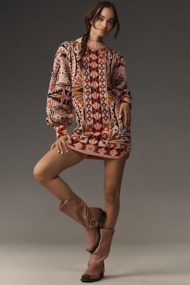 Farm Rio Long-Sleeve Knit Mini Dress #3