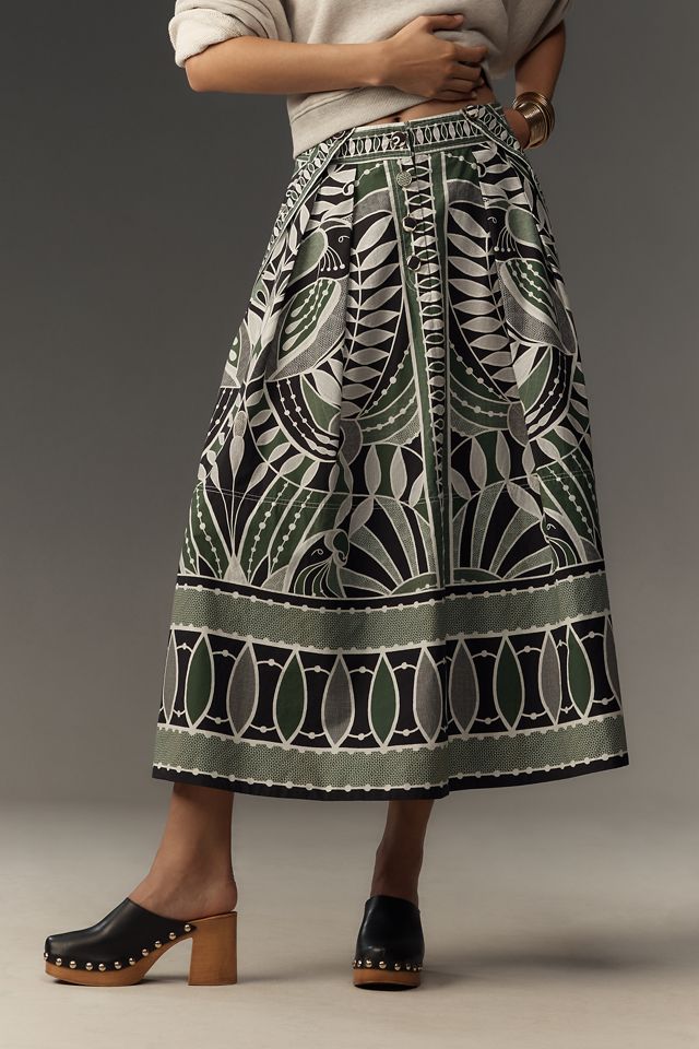 Farm Rio Flare Maxi Skirt #1
