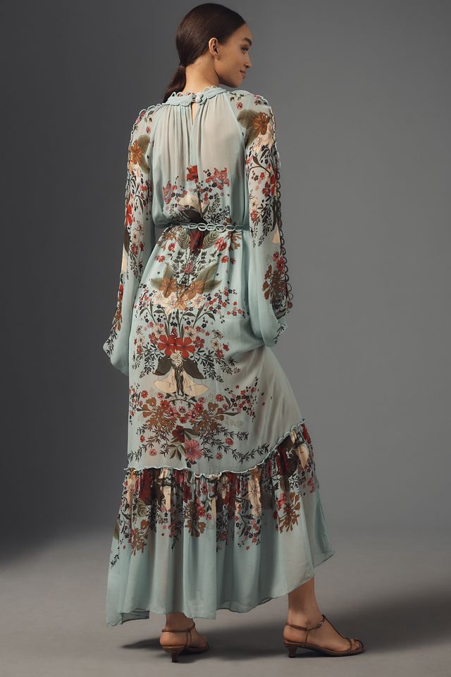 Farm Rio Beauty Bouquet Long-Sleeve Maxi Dress #1