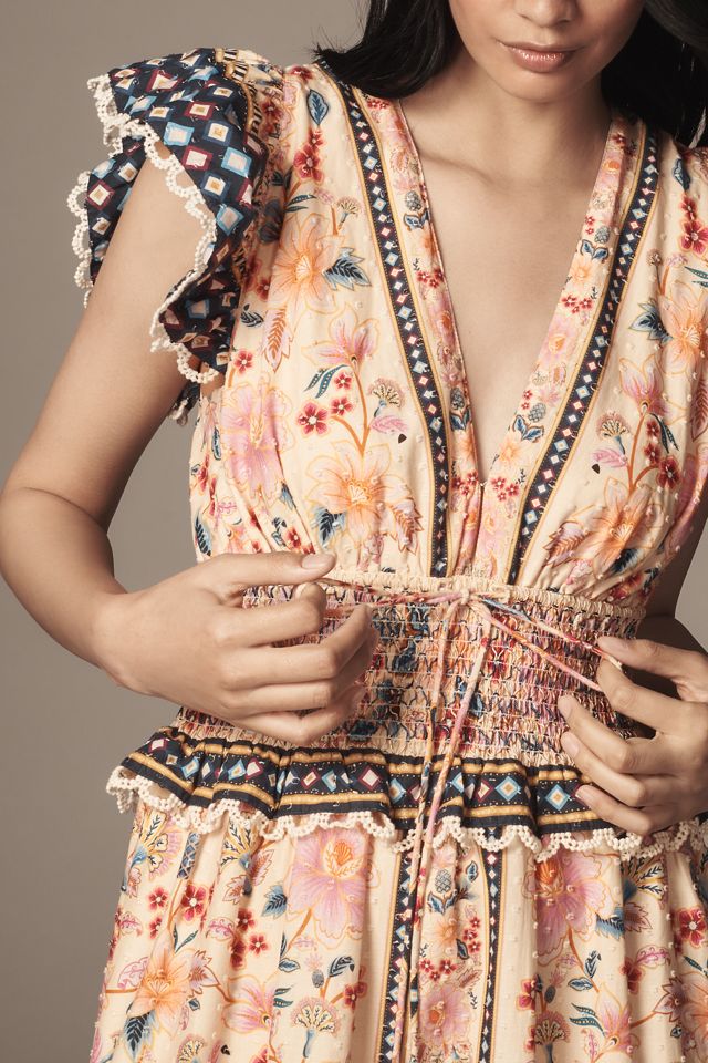 Farm Rio Superbloom Tapestry Ruffle Maxi Dress #2