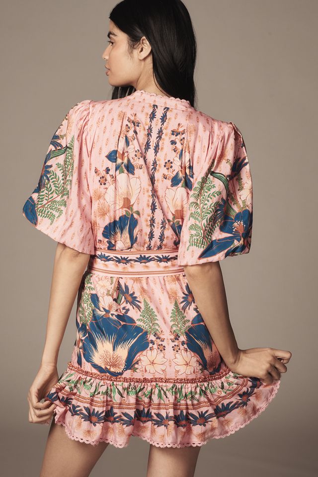 Farm Rio Dream Garden Puff-Sleeve Mini Dress #1