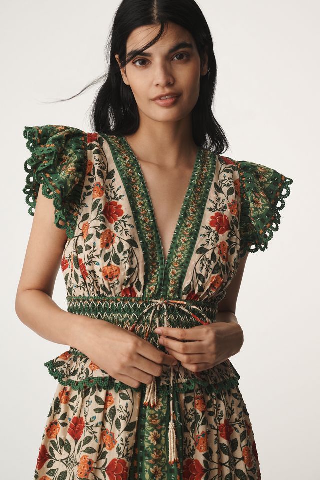 Farm Rio Garden Tapestry V-Neck Maxi Dress #1