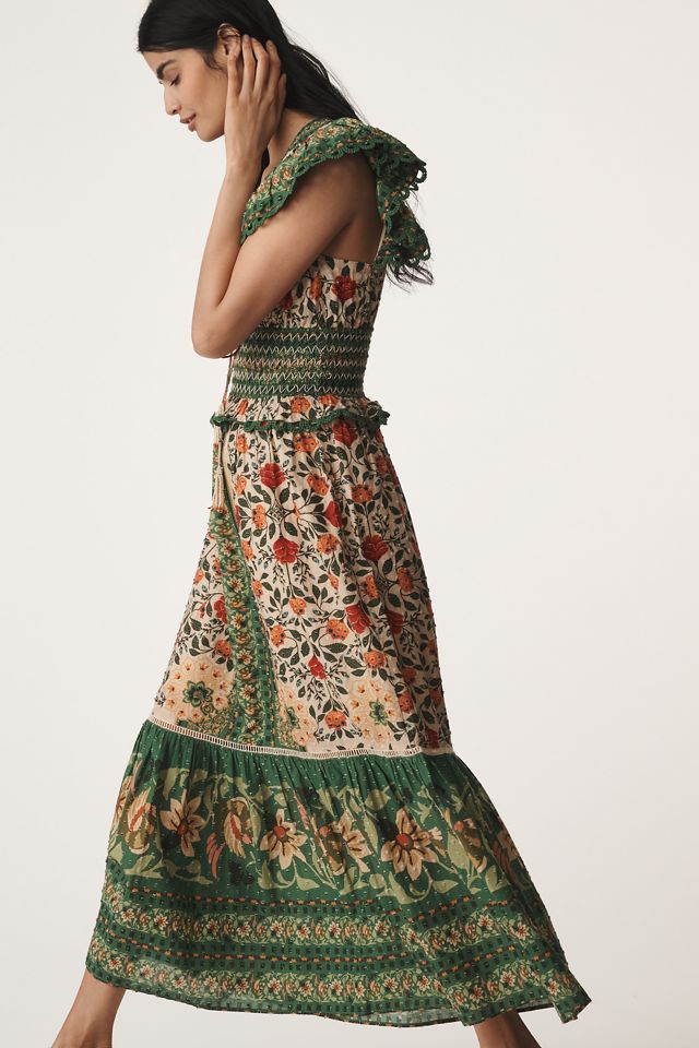 Farm Rio Garden Tapestry V-Neck Maxi Dress #3
