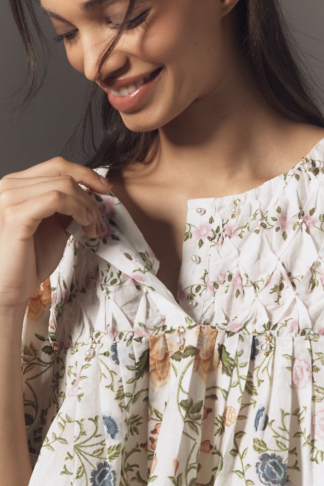 Farm Rio Puff-Sleeve Yoke Blouse #3