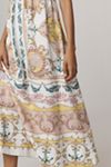 Farm Rio Maritime Magic Linen Blend Sleeveless Maxi Dress