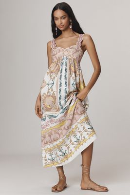 Farm Rio x Anthropologie Printed Maxi Shirt Dress