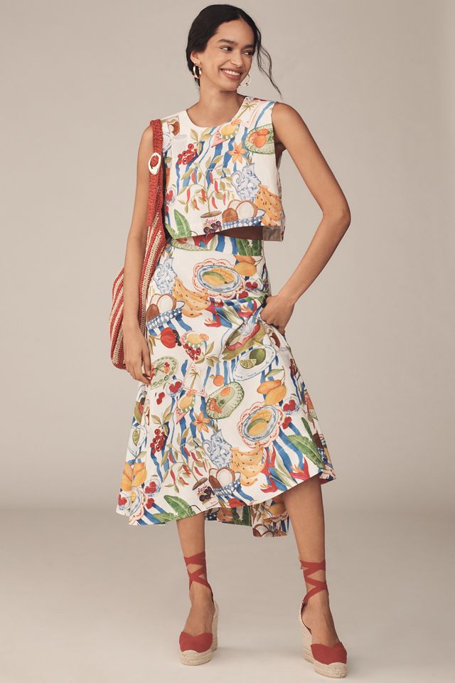 Farm Rio Fresh Table Linen Sleeveless Blouse #2