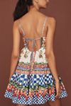 Farm Rio Ainika Cotton Sleeveless V-Neck Mini Dress