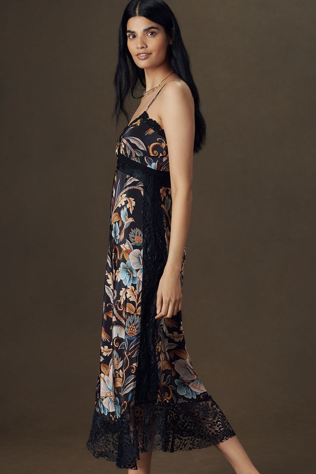 Farm Rio Sleeveless Lace-Trim Midi Dress #2