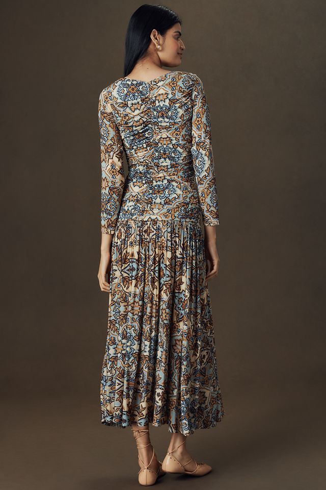 Farm Rio Winter Tapestry Ruched Maxi Dress #2