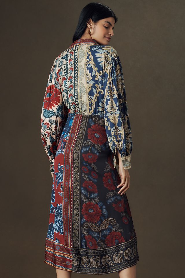 Farm Rio Winter Mix Midi Shirt Dress #2