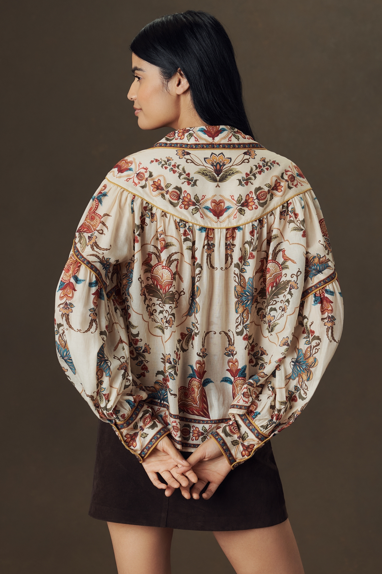Farm Rio Majestic Hearts Cotton Blouse