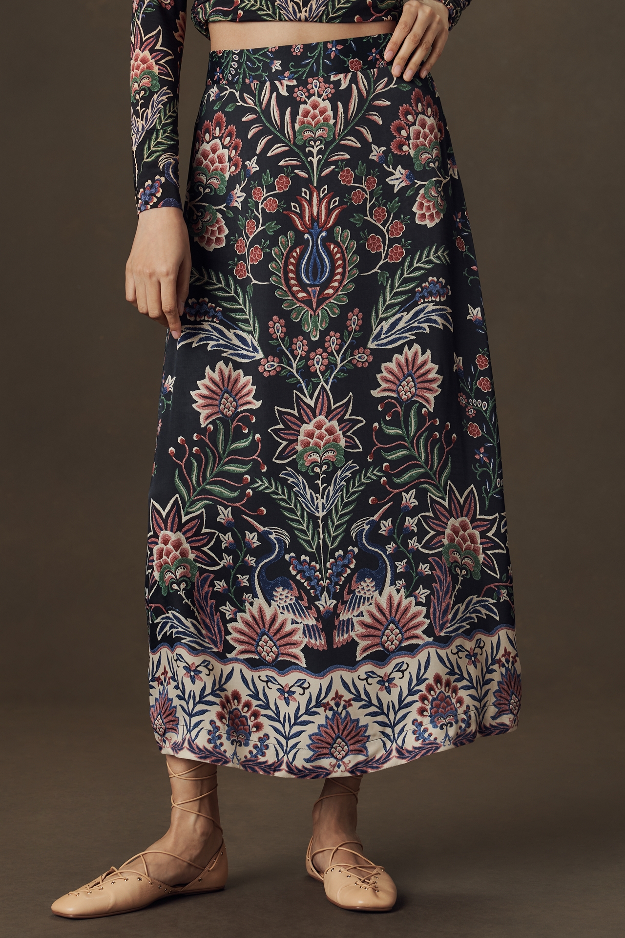 Farm Rio Garden Midi Skirt