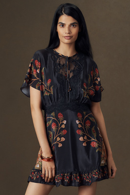Farm Rio Berry Garden Mini Dress | Anthropologie