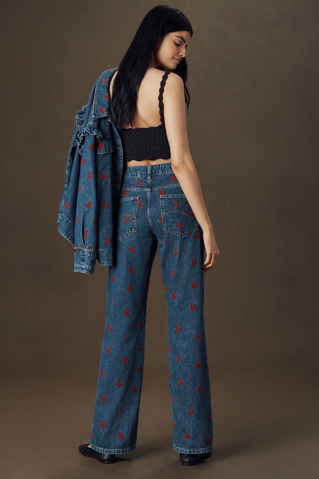 Farm Rio Embroidered Straight-Leg Jeans #2