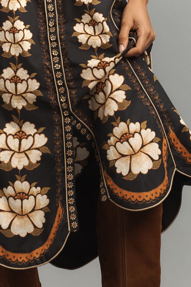 Farm Rio Embroidered Floral Short-Sleeve Midi Dress #2