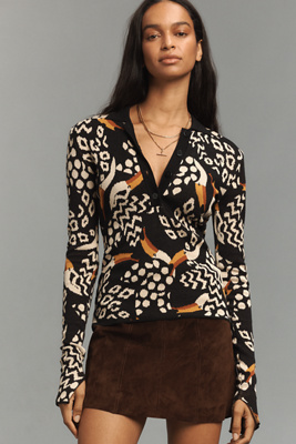 Farm Rio Tucanissimo Polo Sweater | Anthropologie