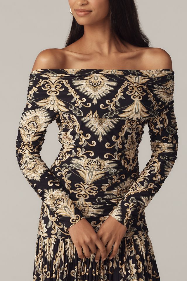 Farm Rio Arabesque Off-the-Shoulder Maxi Dress #1