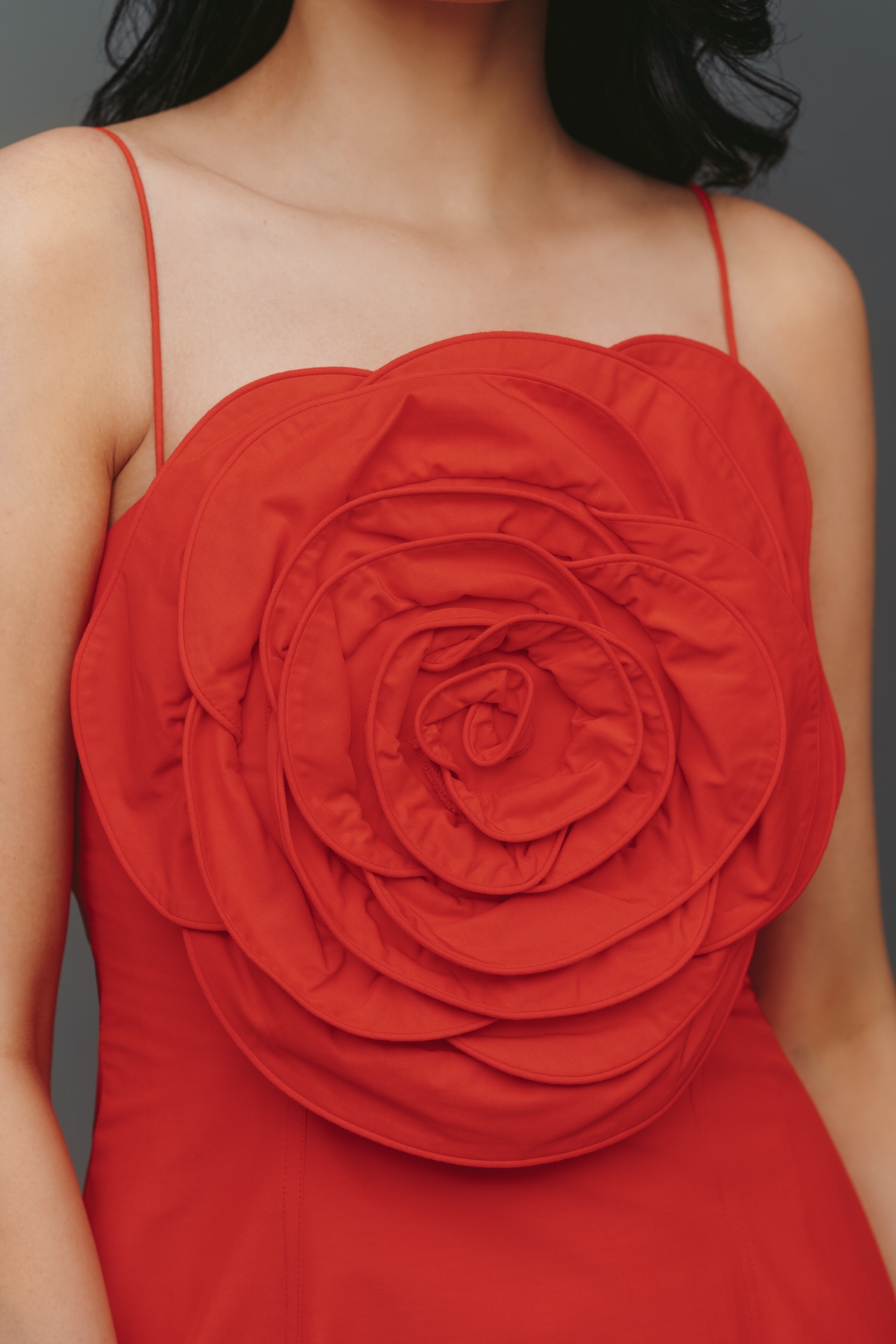 Farm Rio Rosette Bubble-Hem Mini Dress